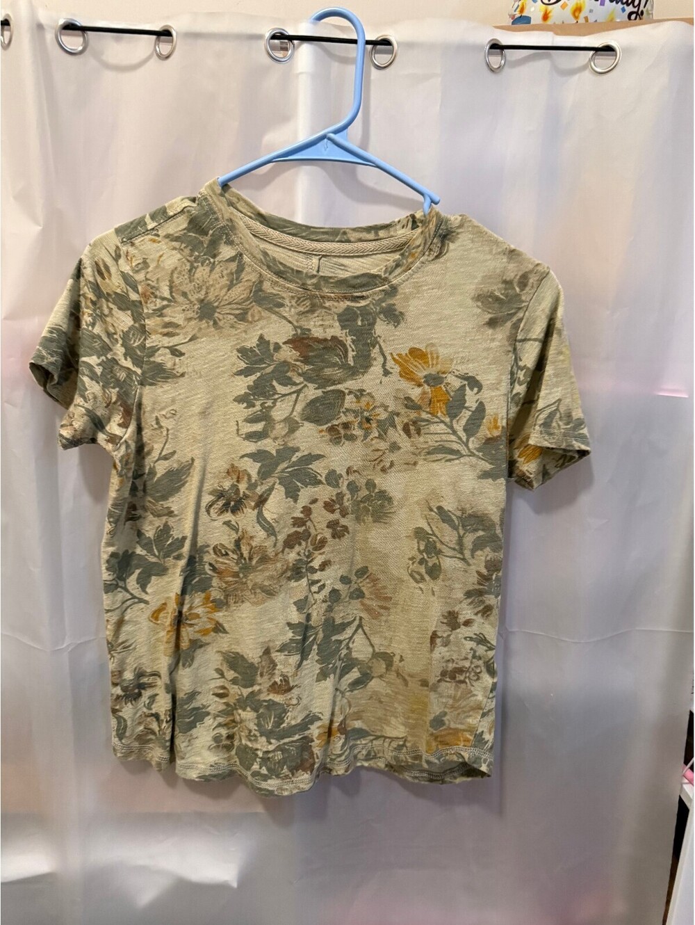 Pilcro Floral Short Sleeve T-Shirt Size XS
